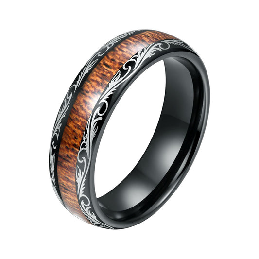 CAHCH NATURAL 6MM TUNGSTEN RING