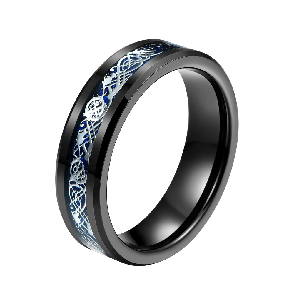 CAHCH DRAGON 6MM TUNGSTEN RING