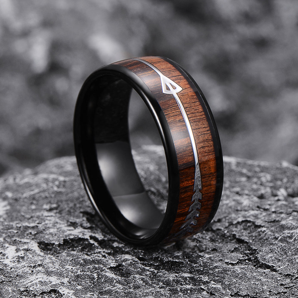 CAHCH NATURAL 8MM TUNGSTEN RING