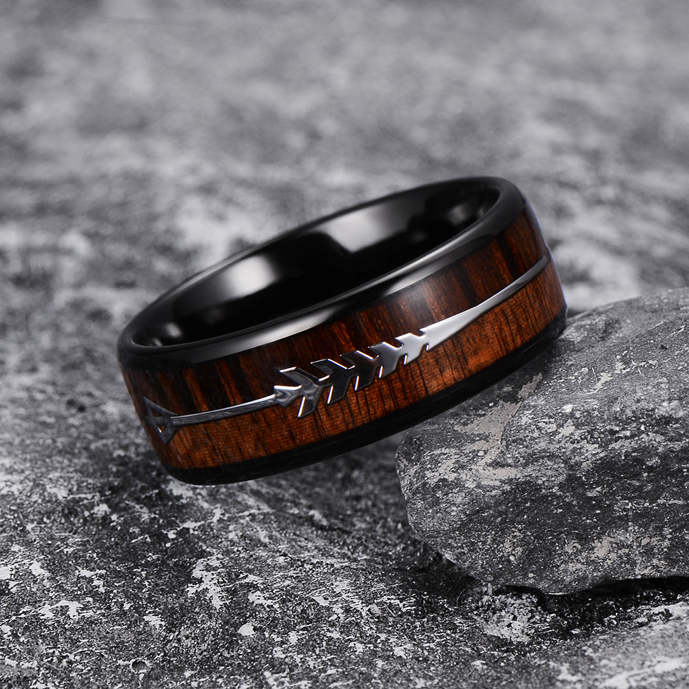 CAHCH NATURAL 8MM TUNGSTEN RING